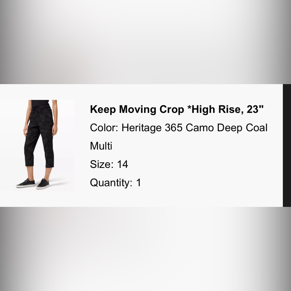 Keep Moving Crop High-rise 23”